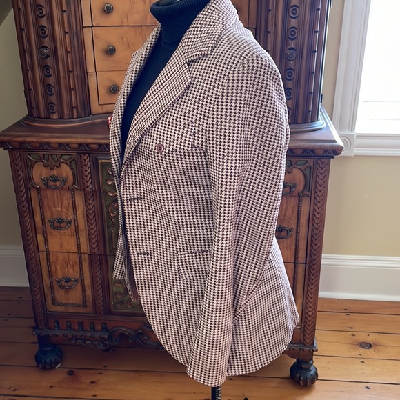 Men's 1960s checkered polyester suit with bell bottom pants - Picture 2 of 9